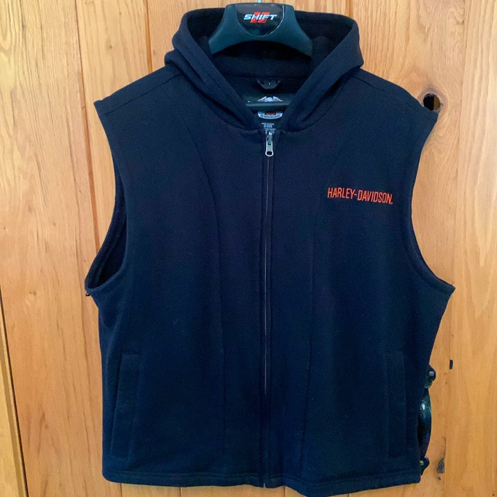 Harley Davidson hoodie full zip vest